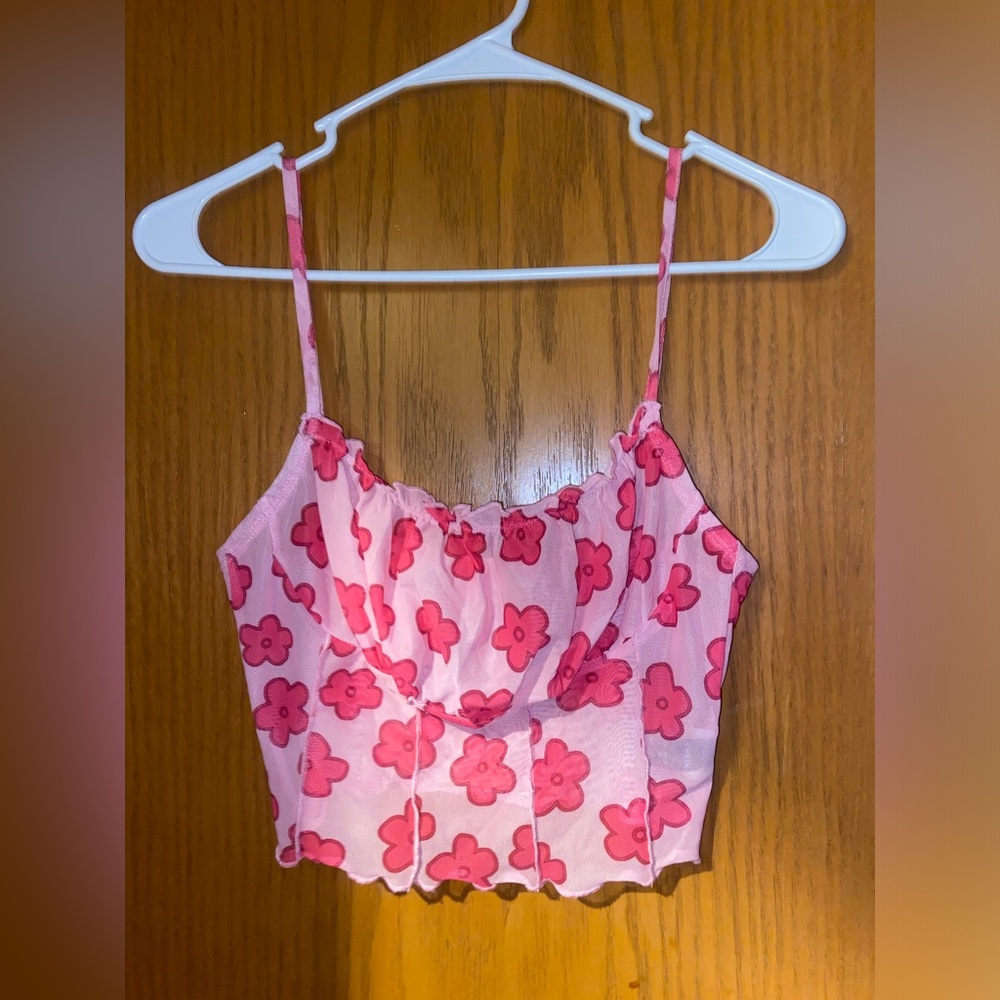 Floral cami crop top :)